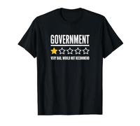L'évaluation d'une étoile du Gouvernement ne recommanderait Pas Le Plaisir Sarcastique T-Shirt Graphique avec Valeur, Homme, Noir, XL