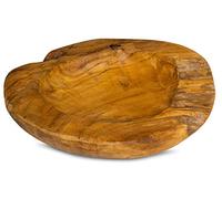 levandeo Bol en Bois de Teck Massif 30 cm, Bois, 30 cm