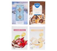 Levandeo coffret de 24 bougies chauffe-plat parfumées parfum de Noël vanille & cannelle, pain d'épice & pomme au four