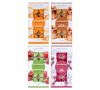 levandeo Lot de 32 bougies chauffe-plat parfumées - Parfum de Noël - Bougies chauffe-plat parfumées - Décoration de table - Orange pomme - Cannelle - Noël