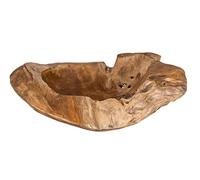 levandeo Saladier en teck massif 50 cm - En bois de teck massif - Décoration de table - Pièce unique