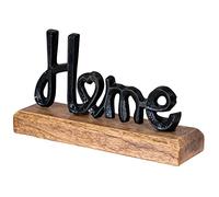 levandeo Support Home H11 cm - Inscription noire - Métal - Mango - Décoration de table