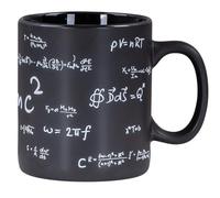levandeo Tasse Jumbo XXL 850 ml en faïence noire mathématiques Tasse à café design Ustensile de cuisine Boissons chaudes Tasse à café