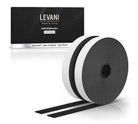 Levani® Bande Scratch Adhésive Premium (8 Mètres) - Bande Scratch Double Face Extra Forte - Fermeture Scratch Adhésive à Tenue Forte - Large de 20mm - Bande Scratch avec Verrouillage Dual (Noir)