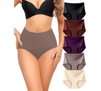 Levao Culotte sans Couture Femme Taille Haute Invisibles Slip Multipack | Soft Elasticité Panties sous-Vêtements Feminins Confortables Respire, Lot de 5, S-XXL