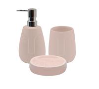 LEVASSEUR Set Salle de Bain Visage 3 pièces céramique Rose