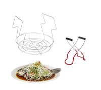 Lève-bocal en verre - Support de cuisson à la vapeur pour pots | Petit support plat en acier inoxydable pour conserves de nourriture, bocaux à confiture, bocaux de cuisine