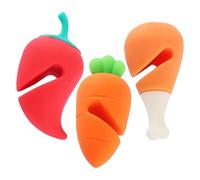 Lève-couvercle de casserole, dispositif anti-ébullition - 3 bouchons anti-débordement en silicone résistant à la chaleur - Support de couvercle de casserole en forme de nourriture, bouchons de trop-pl