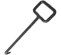 Lève-couvercle de trou d'égout en acier robuste de 42 cm, poignée creuse de 16 mm, outil multifonction pour accéder aux couvercles de canalisation, portes enroulées et applications extérieures