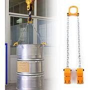 Lève-fût vertical - Lève-fût à chaîne en acier - Lève-tambour à chaîne - Tambour vertical - Pince de levage pour fûts - Vertical Hoist - Pince de levage multifonction pour fûts en plastique et métal