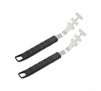 Lève-grille de cuisson de 26 cm avec poignée ergonomique pour plaques chauffantes - Grille élévatrice pour Weber pour cuisine d'extérieur Kamado Joe Noir