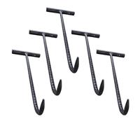 Lève-grille de drainage fileté en acier, 5 pièces, extracteur crochets trou d'homme portable Φ3/8" 1/2", clé levage couvercle d'égout 35 à 95 cm long, facile utiliser