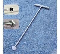 Lève-Grille Robuste pour Drain Pluvial avec Crochet de soudage - Outil d'extraction de Plaque d'égout métallique en Forme de T, Longueur 60 cm (23,5"), Crochet de 10 mm (3/8") pour accès aux