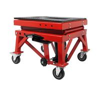 Lève moto P2R LEVE - PONT TROTTINETTE HYDRAULIQUE A COLONNE SUR ROULETTES HAUTEUR MINI 38cm MAXI 95cm ACIER ROUGE