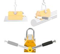 Lève-personne magnétique en acier avec système de déclenchement - Aimant de levage métallique robuste de 600 kg, palan, grue d'atelier pour la construction de ponts, réparation automobile