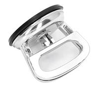 Lève-plaque de verre à aspiration sous vide de 80 kg, ventouse en verre en alliage d'aluminium, force d'aspiration verticale robuste avec tampon en caoutchouc naturel, poignée (1 mâchoire)