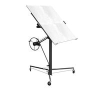 lève-plaques de plâtre XXL TEENO,Plateforme élévatrice inclinable,Aide de montage de panneaux en placoplâtre,capacité de charge max. 68 kg,Hauteur 140-325 cm, 3 Roues avec Freins de Stationnement