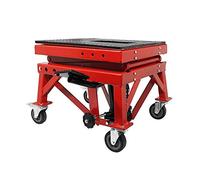 leve-pont moto p2r hydraulique a colonne sur roulettes hauteur mini 38cm maxi 95cm acier rouge