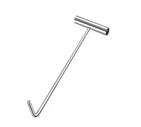 Lève-regard robuste en acier inoxydable avec crochet en T, diamètre 10 mm, longueur 60 cm - Outil polyvalent pour le déplacement des grilles d'égout et autres dispositifs de drainage extérie