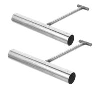 Lève-regards T en Acier Inoxydable 430, Lot de 2 Crochets | Crochet de Levage, pour Plaques de Regard et Portes Roulantes, Forme T, Couleur Argenté