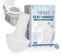 Lève-siège de toilette - Poignée sans contact pour soulever | Support adhésif universel avec logique synthétique facile à nettoyer, amélioration de l'hygiène des toilettes publiques, profil