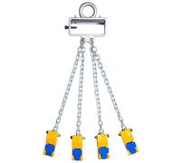 Lève-tambour robuste pour chariot élévateur, capacité 2T avec 4 crochets, idéal pour soulever des barils en métal et en plastique dans des environnements industriels