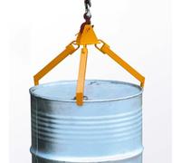 Lève-tambour vertical de 500 kg pour fûts en acier et en plastique de 30 à 55 gallons - Écarteur de crochet en acier allié - Pince de levage de tambour