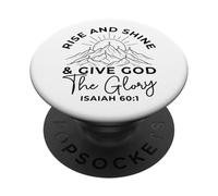 Lève-toi et Brille et Donne la Gloire à Dieu (Ésaïe 60, 1 chrétien) PopSockets PopGrip Adhésif