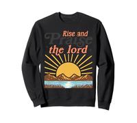 Lève-toi et loue Le Seigneur - Retro Christian Sunburst Sweatshirt