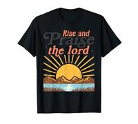 Lève-toi et loue Le Seigneur - Retro Christian Sunburst T-Shirt