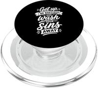 Lève-toi, Fais-toi baptiser et Lave tes péchés PopSockets PopGrip pour MagSafe