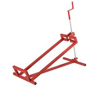 Lève-Tondeuse Dispositif de Levage avec Manivelle pour Tracteurs Tondeuses Quads Inclinable Jusqu'à 45° Capacité de Charge Jusqu'à 400 kg Acier Rouge