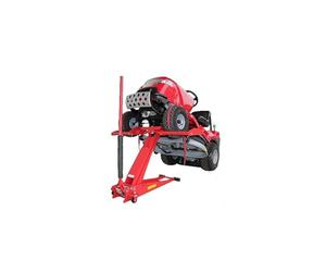 Lève tracteur tondeuse hydraulique capacité 800 Kg, facilite le nettoyage et l'entretien des tondeuses professionnelles autoportées