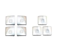 Lève Vitre Interrupteur Pour Benz W204 W212 W246 C117 E GLK Pour CLA Capuchons Bouton Lève-vitre Verrouillage Déverrouillage Portière 2049055402(Silvery 7 pcs)