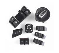 Lève-vitres Pour VW Pour Passat B6 lot de 8 boutons commande vitre phare rétroviseur hayon et trappe à carburant références 3C0962125B et 5ND959565B Bouton-poussoir(A)