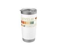 Level 02 Complete Vintage 02 Year 2nd Wedding Anniversary Gobelet isotherme en acier inoxydable double paroi