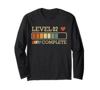 Level 02 Complete Vintage 02 Year 2nd Wedding Anniversary Manche Longue