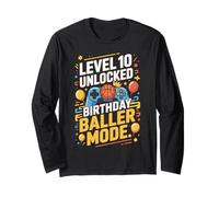 Level 10 Unlocked Birthday Baller Mode Video Game Controller Manche Longue