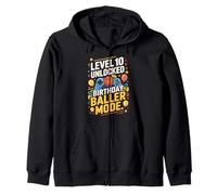 Level 10 Unlocked Birthday Baller Mode Video Game Controller Sweat à Capuche