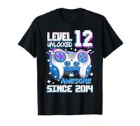 Level 12 Unlocked Awesome 2014 12th Birthday Boy Jeux vidéo T-Shirt