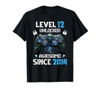 Level 12 Unlocked Awesome 2014 Jeu vidéo 12ème Anniversaire garçon T-Shirt