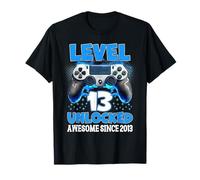Level 13 Jeu vidéo débloqué 13e Anniversaire 13 Ans Vieux garçons T-Shirt