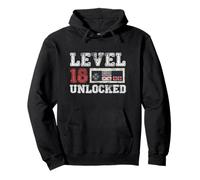 Level 18 Débloqué Vintage 18 Ans Gamer Cadeaux 18e Anniversaire Sweat à Capuche