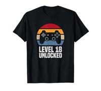 Level 18 Unlocked 18ème Anniversaire 18 ans Joueur Vidéo T-Shirt