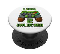 Level 2 Years T-Shirt débloqué Jeu vidéo 2ème Anniversaire PopSockets PopGrip Adhésif