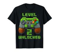 Level 2 Years T-Shirt débloqué Jeu vidéo 2ème Anniversaire T-Shirt