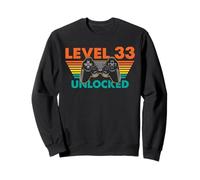 Level 33 Manette rétro débloquée pour Gamer Sweatshirt