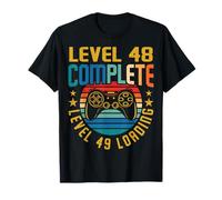 Level 48 Complete Level 49 Loading 48th Birthday Video Gamer T-Shirt