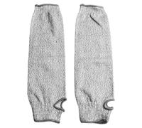 Level 5 HPPE Lot de 2 guêtres de jardinage résistantes aux coupures pour extérieur, protection contre les coupures pour tondre, escalade et alpinisme, noir ou gris lin, taille M 38 cm/L 42 cm