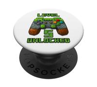 Level 5 Years Unlocked Shirt T-Shirt 5e Anniversaire Jeu vidéo PopSockets PopGrip Adhésif